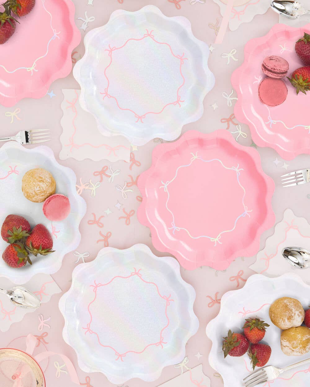 Tying the Knot Plates - 24 paper plates, Bow, Coquette, Bday