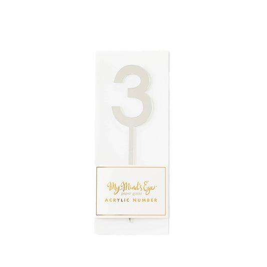 Silver Acrylic Number 3