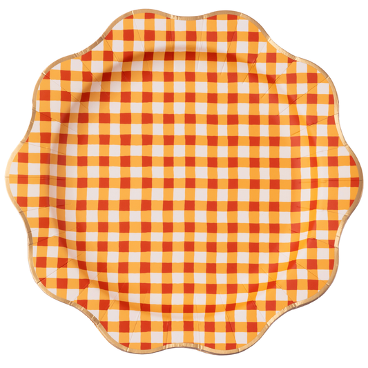 ELEGANT FALL PLAID DINNER PLATES