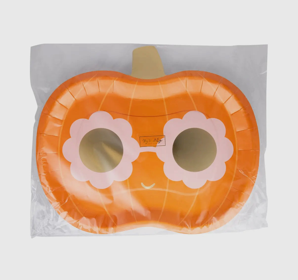 Groovy Pumpkin Shaped Paper Plate