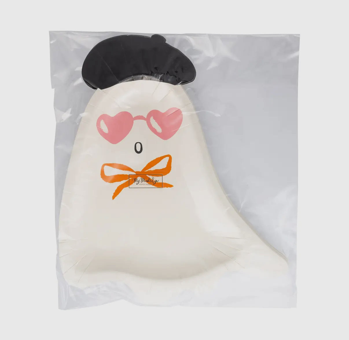 Boo La La Ghost Shaped Paper Plate