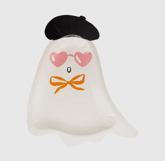 Boo La La Ghost Shaped Paper Plate