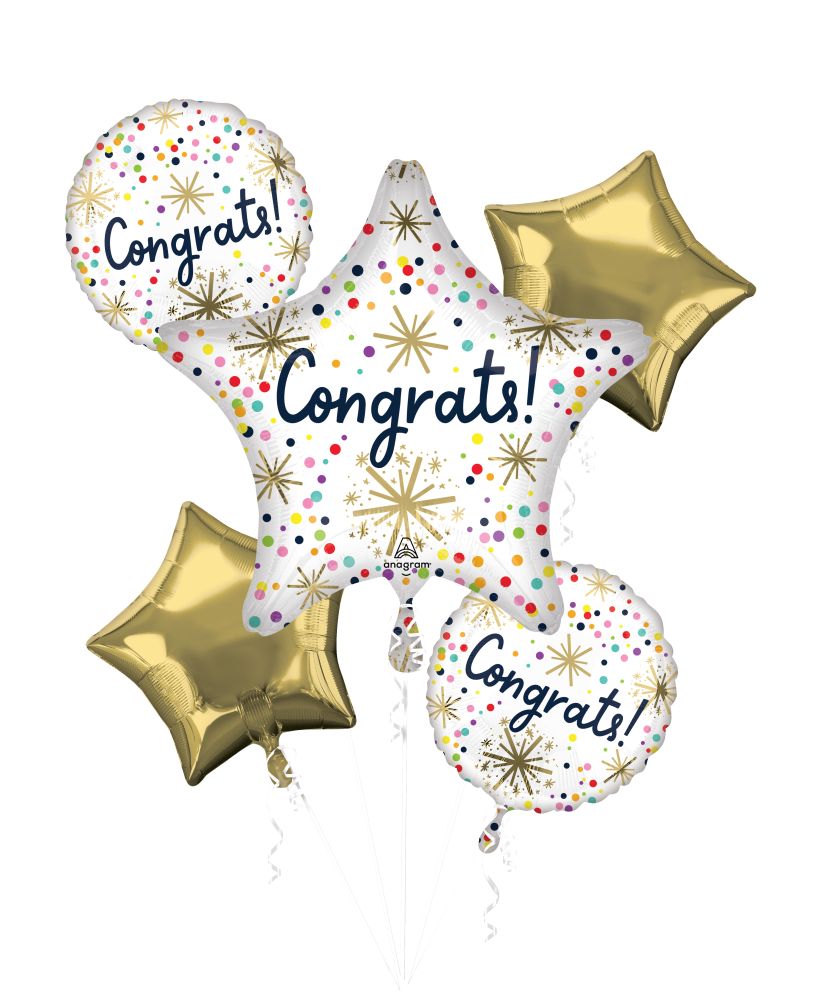 Congrats Balloon Bouquet (Helium)