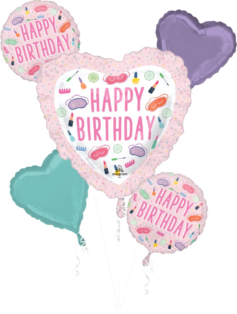 Spa Party Balloon Bouquet (Helium)