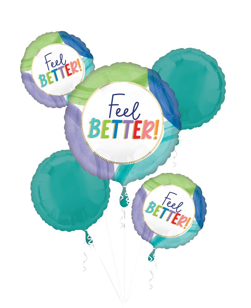 Feel Better Balloon Bouquet (Helium)
