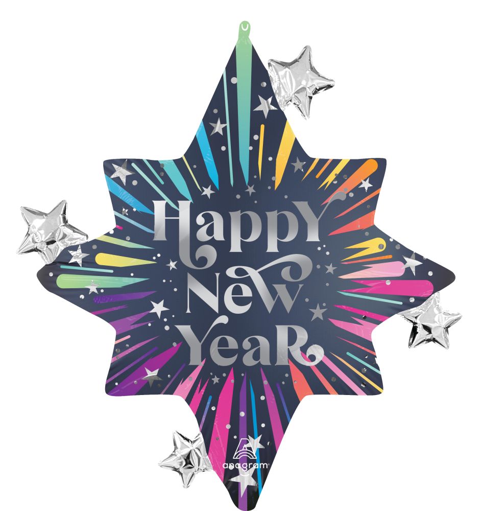 Happy New Year SuperShape Foil Balloon
