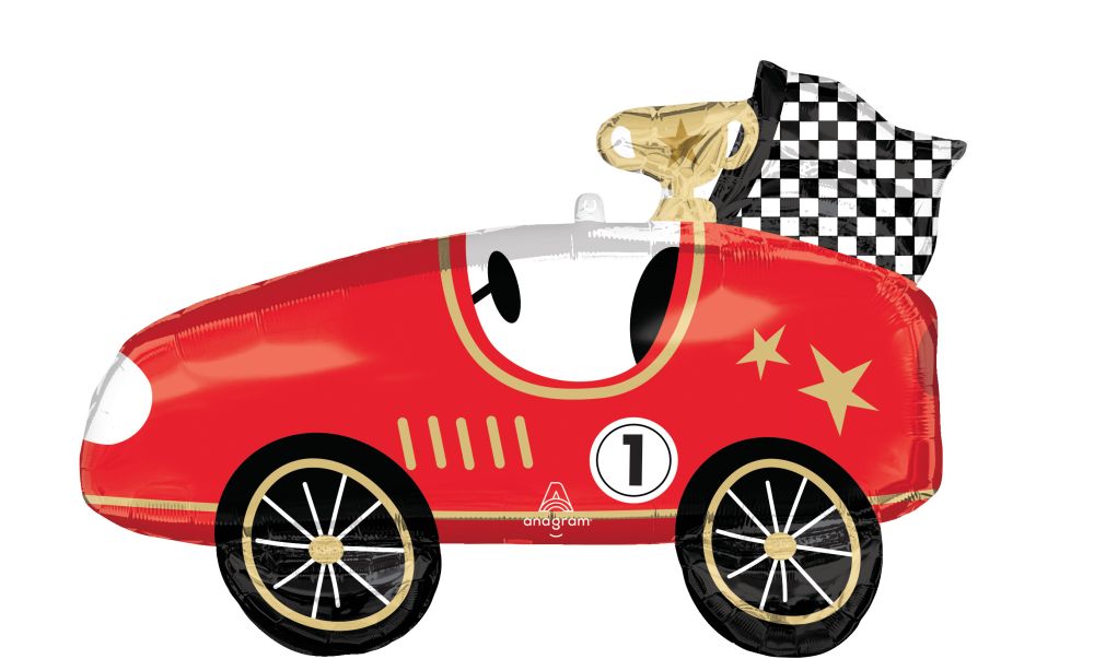 Race Car SuperShape Foil Balloon