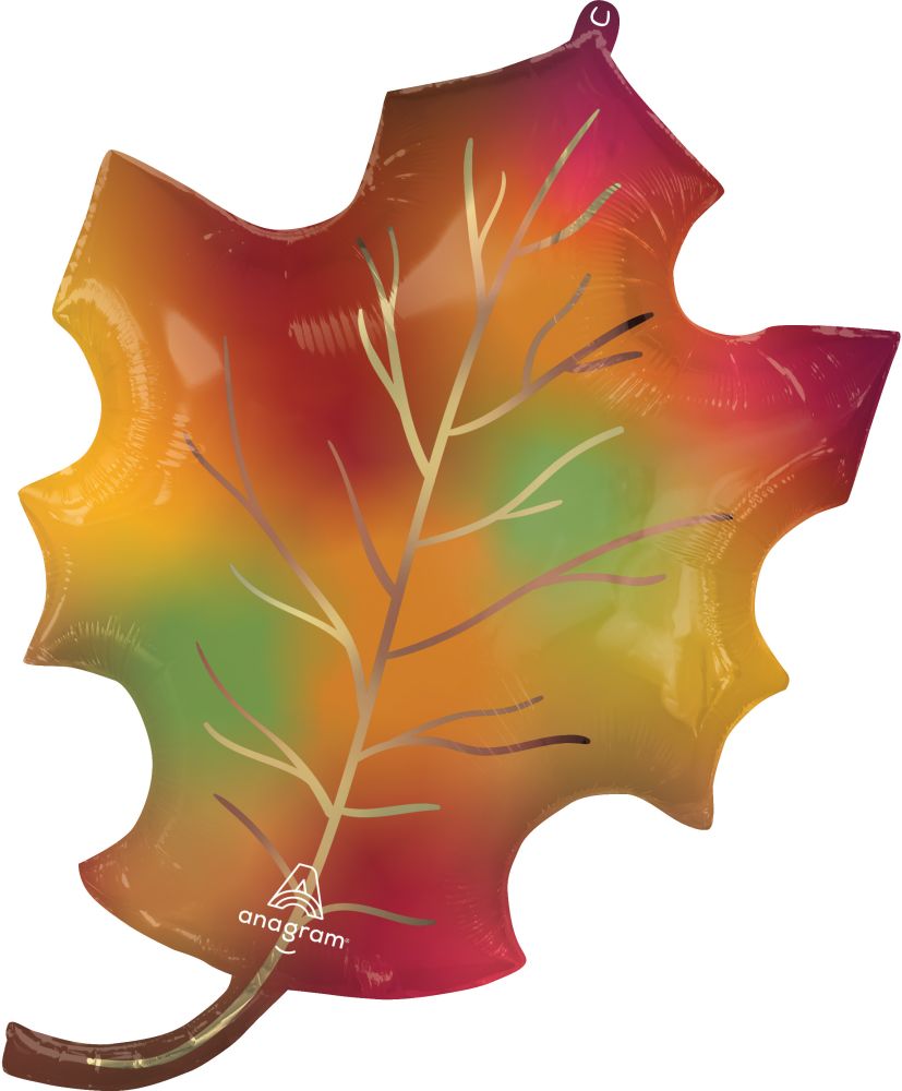Happy Fall Leaf SuperShape Foil Balloon