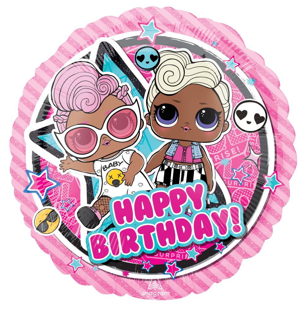 LOL Doll Happy Birthday Standard Foil Balloon