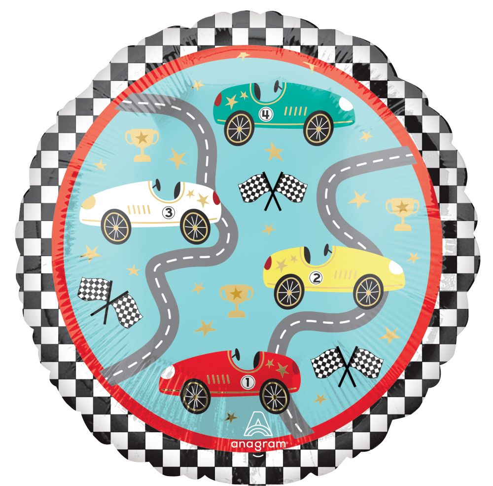 Race Cars Standard Foil Balloon
