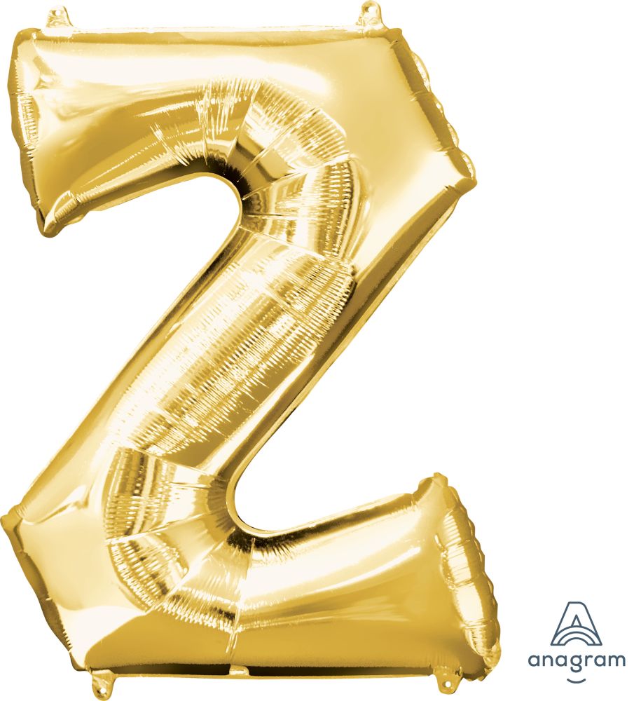 Gold Alphabet Letter Foil Balloon with Helium