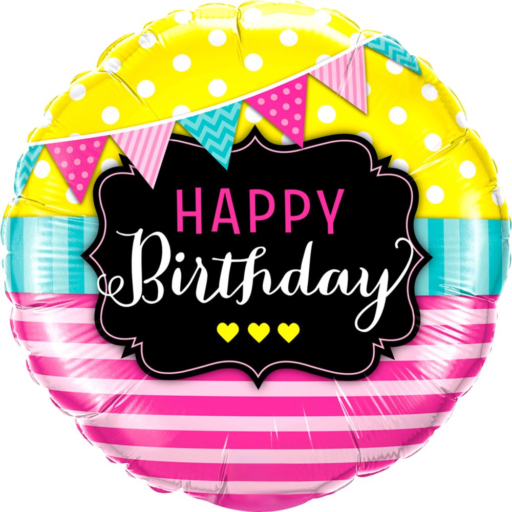 Happy Birthday Marquee Standard Foil Balloon