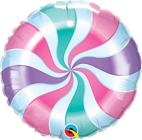 Candy Swirl Pastel Standard Foil Balloon