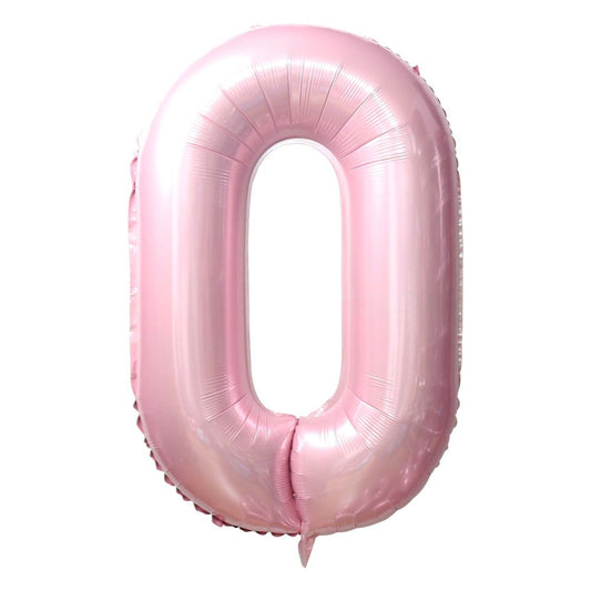 Soft Pink Number Foil Balloon with Helium