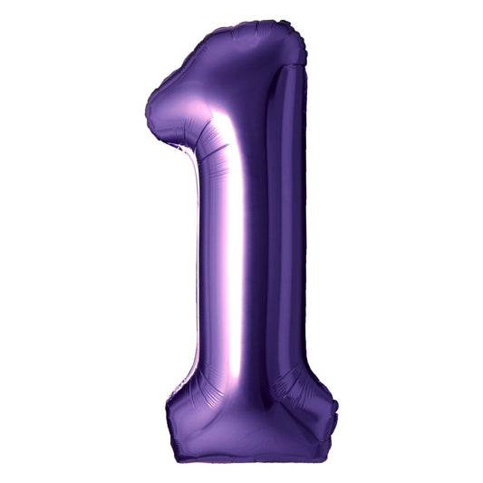Purple Number Foil Balloon