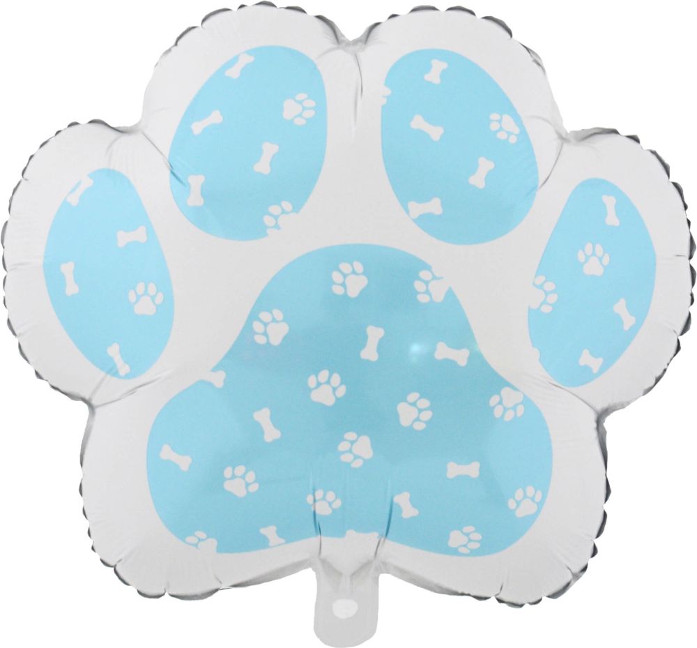 Dog Paw Shape Blue Jumbo Foil Balloon