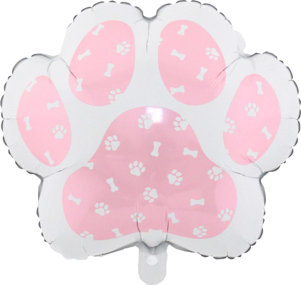 Dog Paw Shape Pink Jumbo Foil Balloon