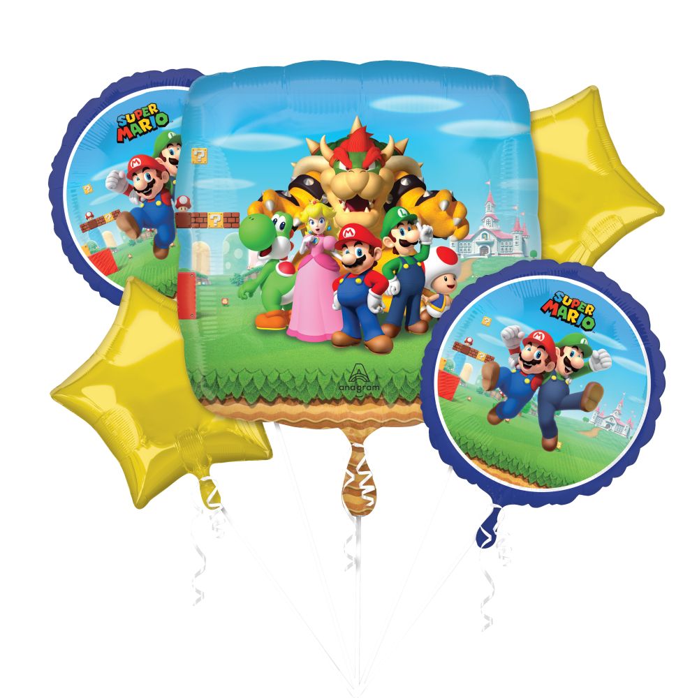 Super Mario Bros Balloon Bouquet