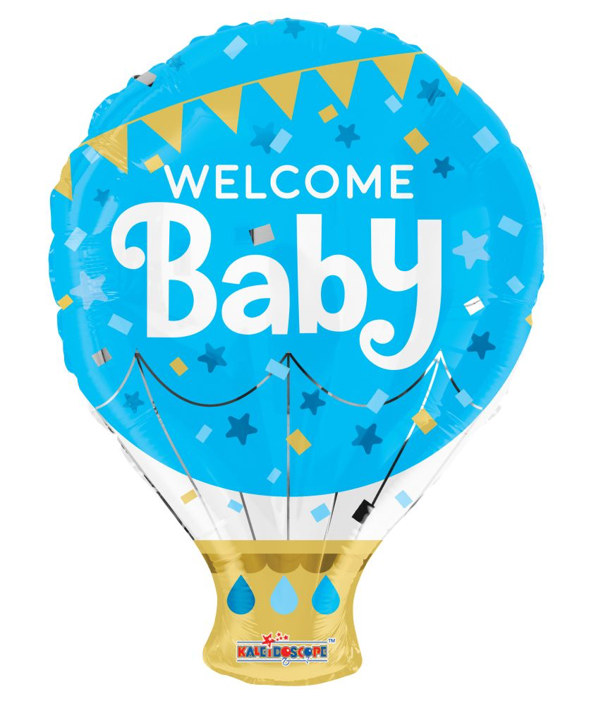 Welcome Baby Blue Shape Foil Balloon
