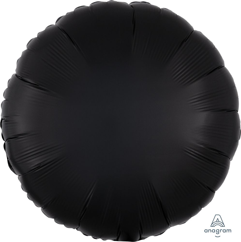 Onyx Black Solid Color Standard Foil Balloon