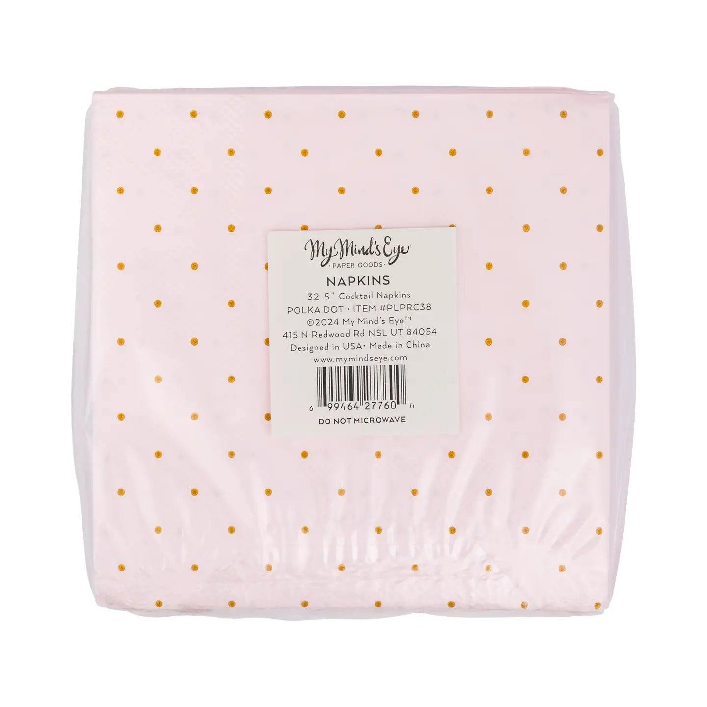 Princess Polka Dot Cocktail Napkin