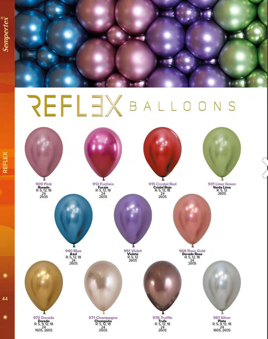 Reflex Balloon Colors Individual Latex