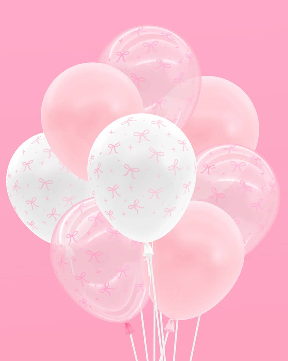 Pink Bow Latex Balloons, Balloon Arch, Bachelorette, Birthday