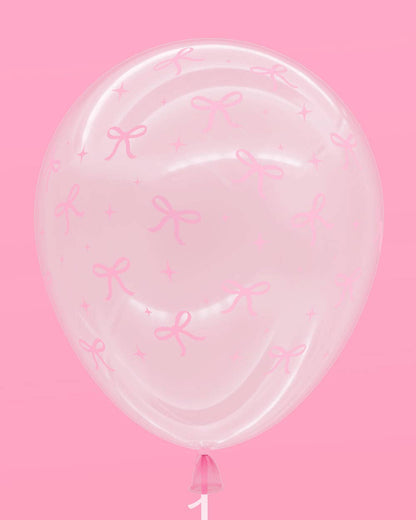 Pink Bow Latex Balloons, Balloon Arch, Bachelorette, Birthday
