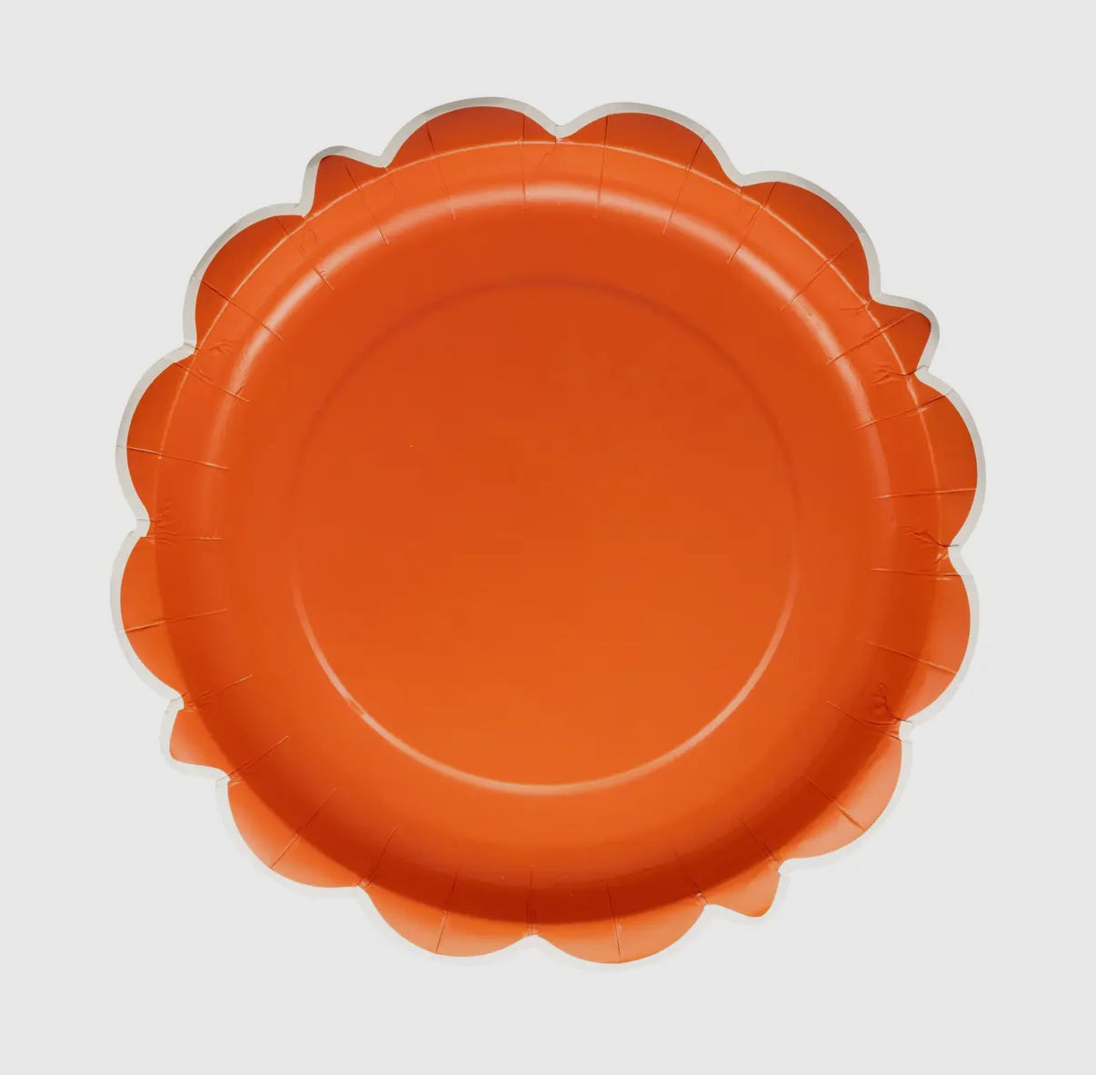 Falloween Rust Scalloped Round 10" Paper Plate