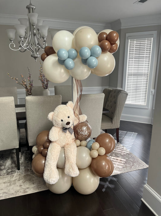 Oh Baby Balloon Bouquet with Teddy Bear