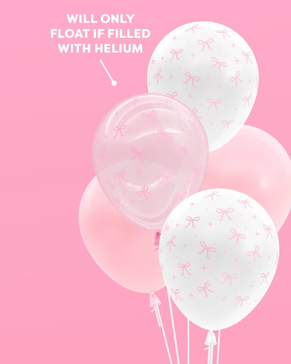 Pink Bow Latex Balloons, Balloon Arch, Bachelorette, Birthday