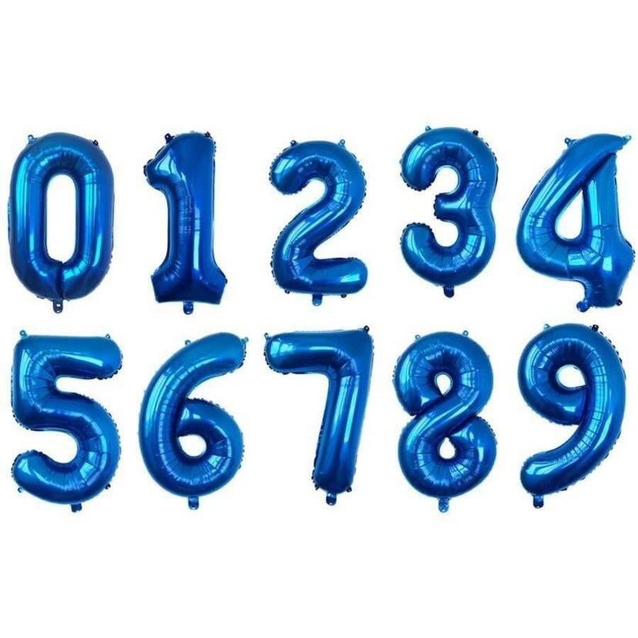 Royal Blue Number Foil Balloon with Helium