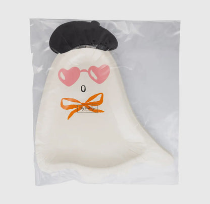 Boo La La Ghost Shaped Paper Plate