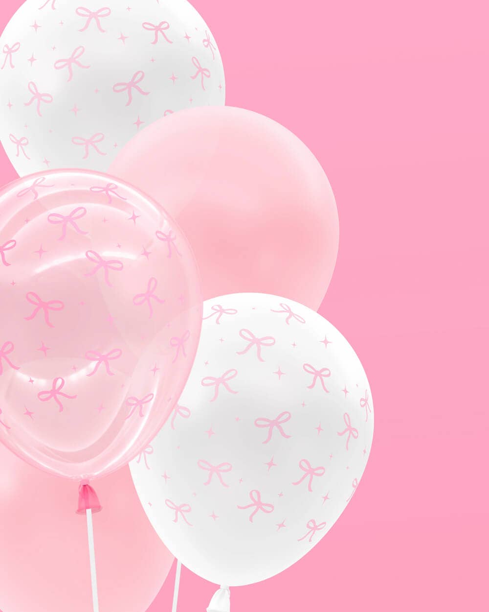 Pink Bow Latex Balloons, Balloon Arch, Bachelorette, Birthday