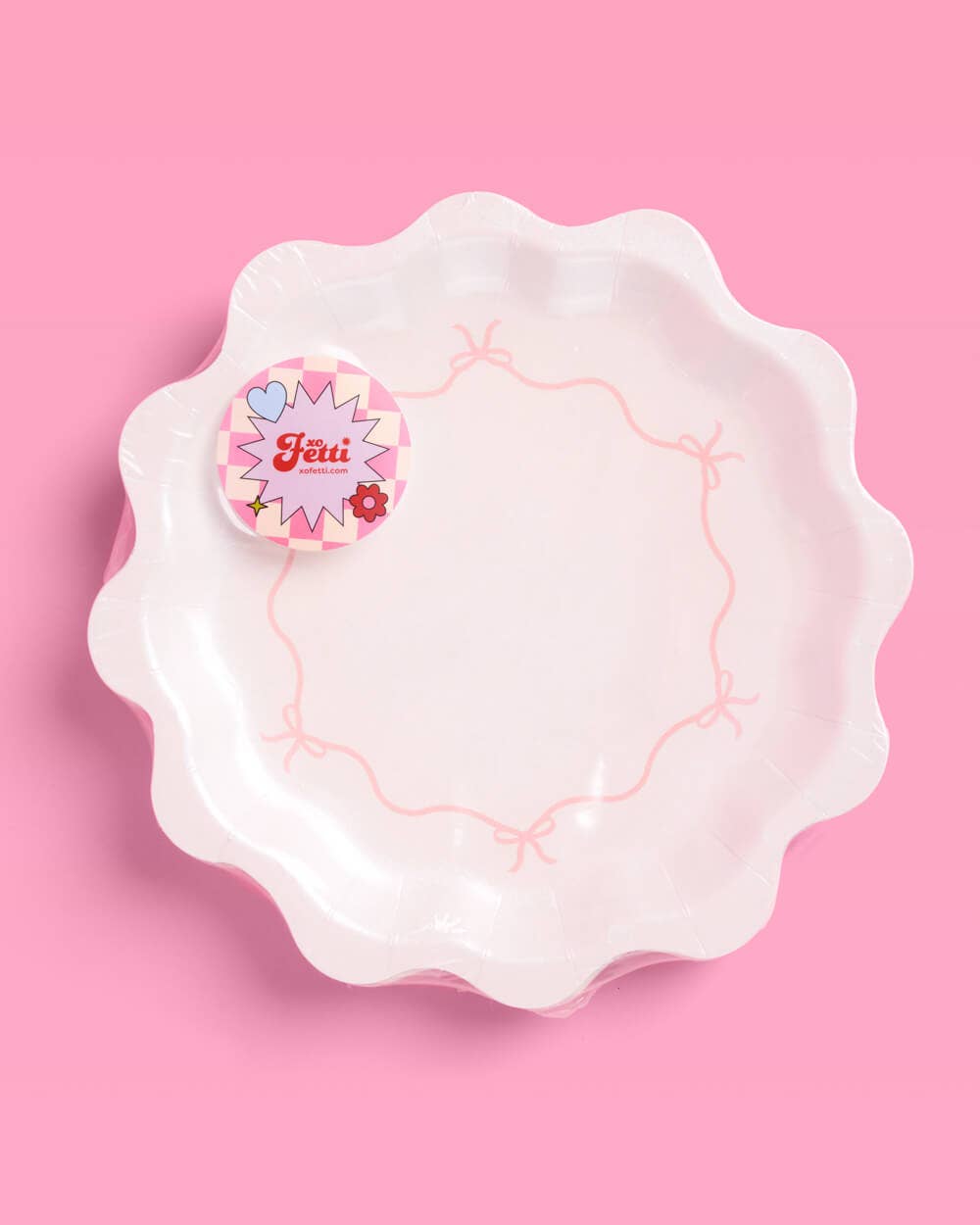 Tying the Knot Plates - 24 paper plates, Bow, Coquette, Bday