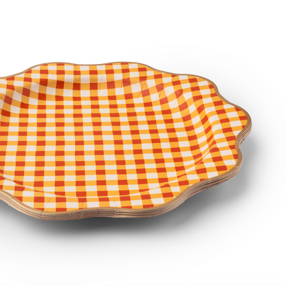 ELEGANT FALL PLAID DINNER PLATES