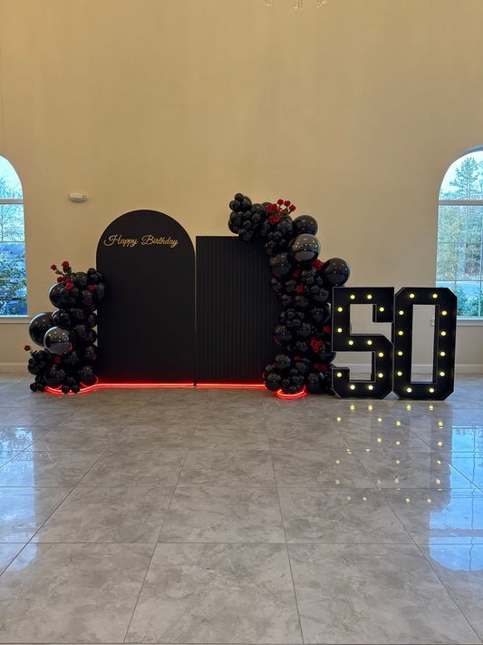 Happy Birthday Double Balloon Arch Package