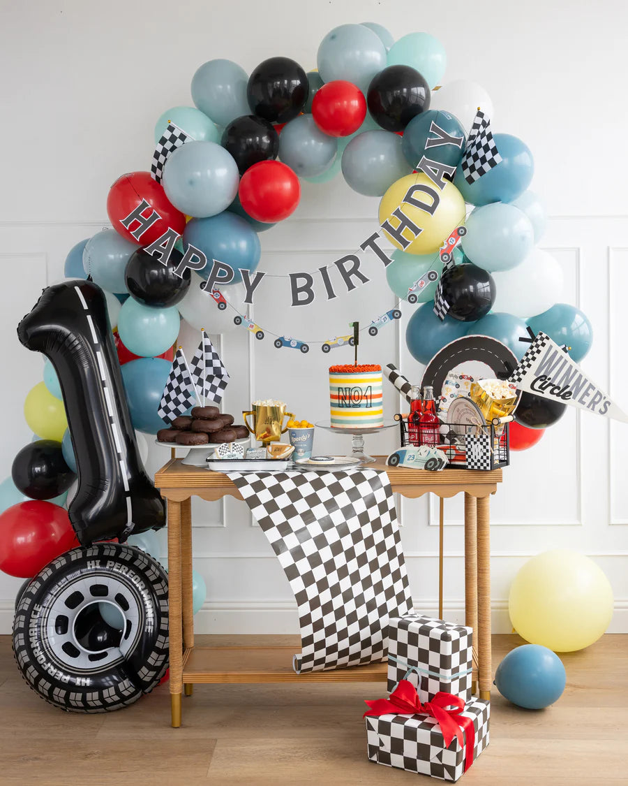 Miles per Hour - Checkered Flag Table Runner