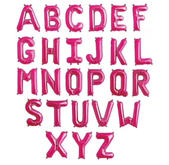 Pink Alphabet Letter Foil Balloon