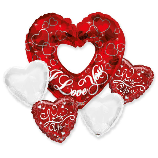 I Love You Balloon Bouquet (Helium)