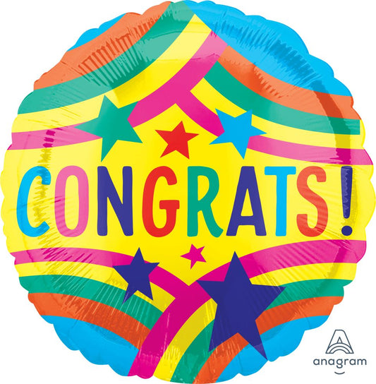 Congrats Rainbow Standard Foil Balloon