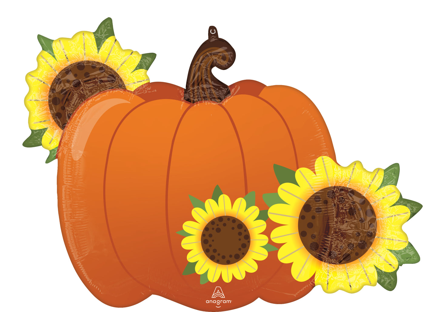 Fall Pumpkin with Sunflowers SuperShape Foil Balloon
