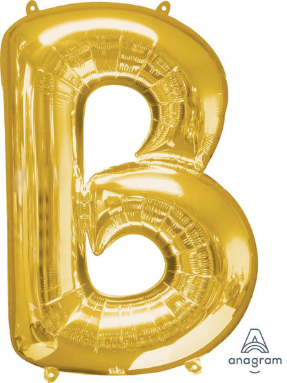 Gold Alphabet Letter Foil Balloon with Helium