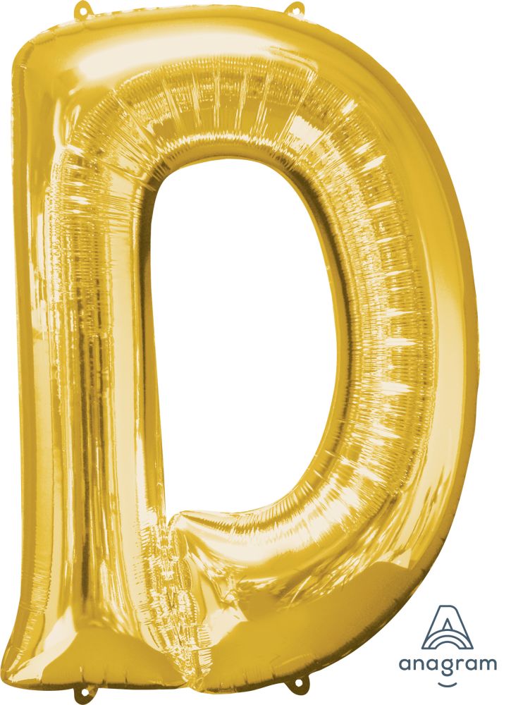 Gold Alphabet Letter Foil Balloon with Helium