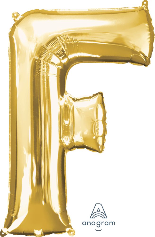 Gold Alphabet Letter Foil Balloon with Helium
