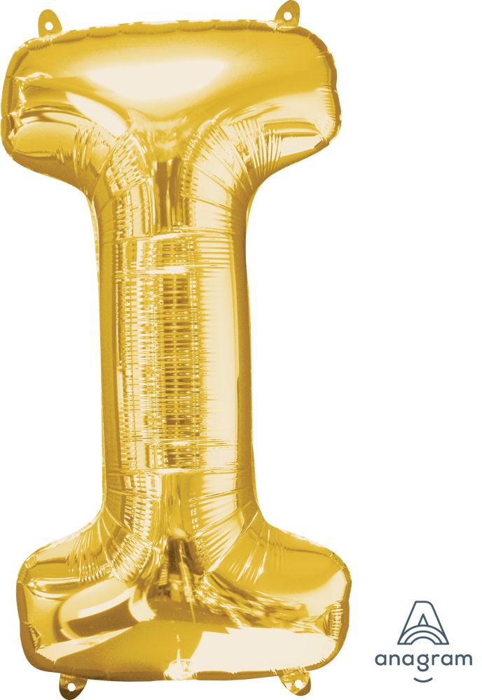 Gold Alphabet Letter Foil Balloon with Helium
