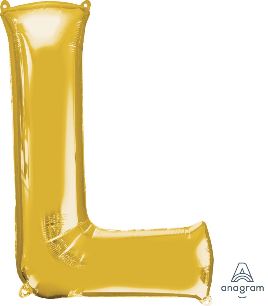 Gold Alphabet Letter Foil Balloon with Helium