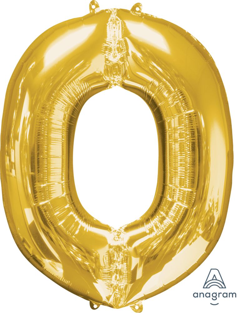Gold Alphabet Letter Foil Balloon with Helium