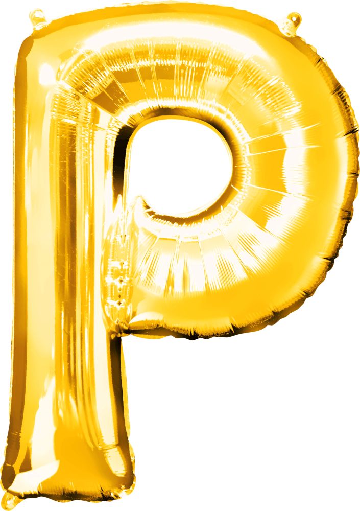 Gold Alphabet Letter Foil Balloon with Helium