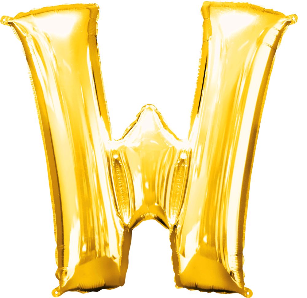Gold Alphabet Letter Foil Balloon with Helium